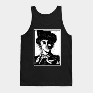 Gothic Sketch Portrait of Billy the Kid wild west outlaw Tank Top